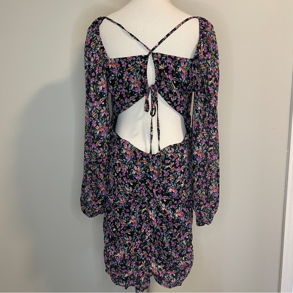 All in Favor Black Multi floral dress size XL - Picture 8 of 9